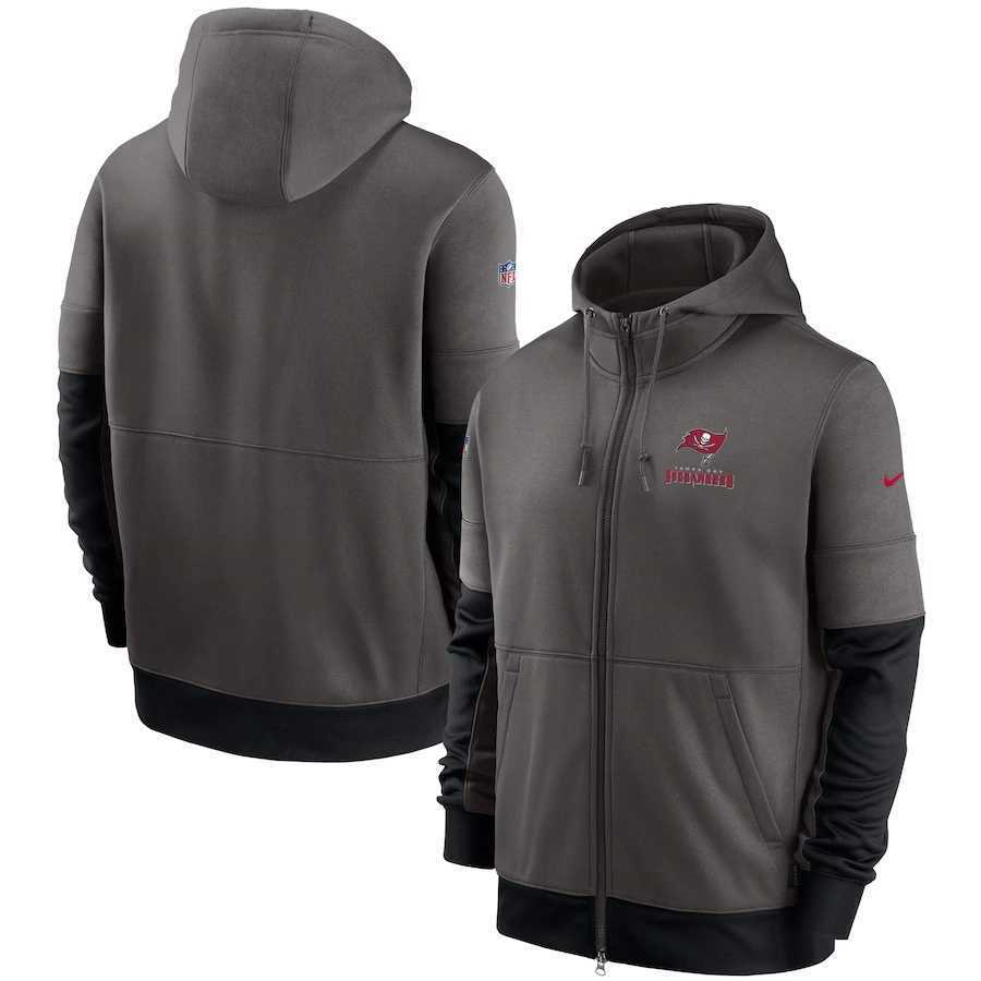 Men's Tampa Bay Buccaneers New 2020 Nike Gray Black Fan Gear Mascot Performance Full Zip Hoodie,We sell and wholesale Men's Tampa Bay Buccaneers New 2020 Nike Gray Black Fan Gear Mascot Performance Full Zip Hoodie on line form chian!